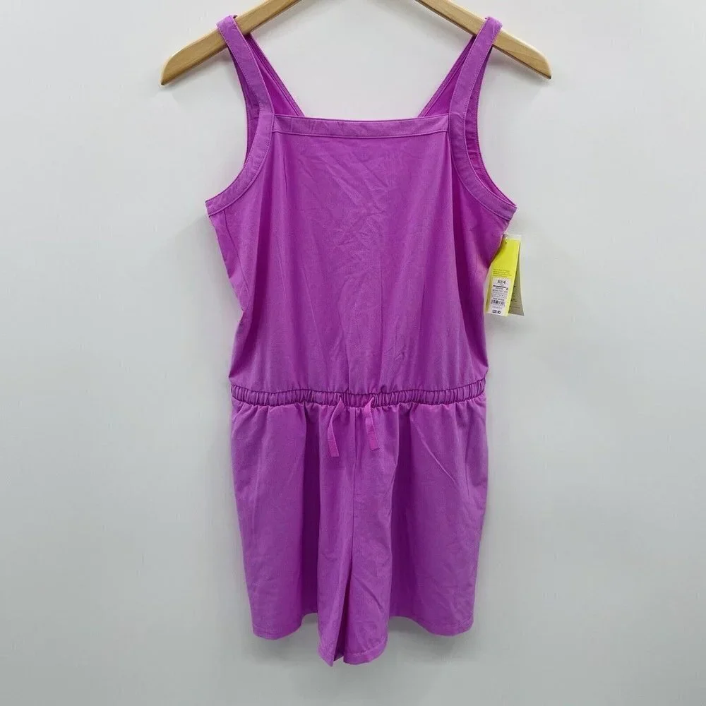 All in Motion Youth Girls XL 14 Sleeveless One Piece Woven Romper in Purple 2224